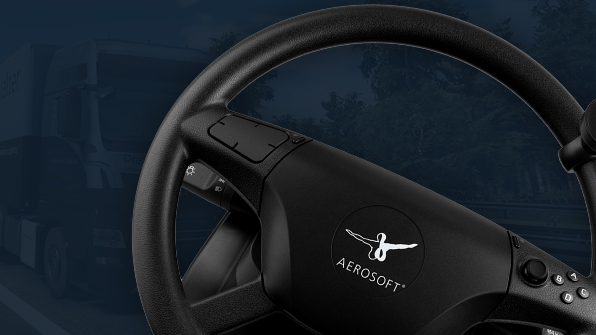 Aerosoft Truck & Bus Steering Wheel System : : Games