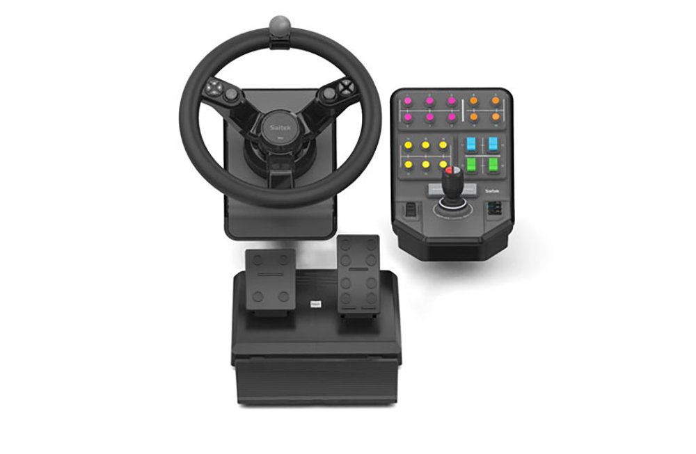 Saitek Farming Simulator Wheel, Pedals, and Vehicle Side Panel Bundle ...